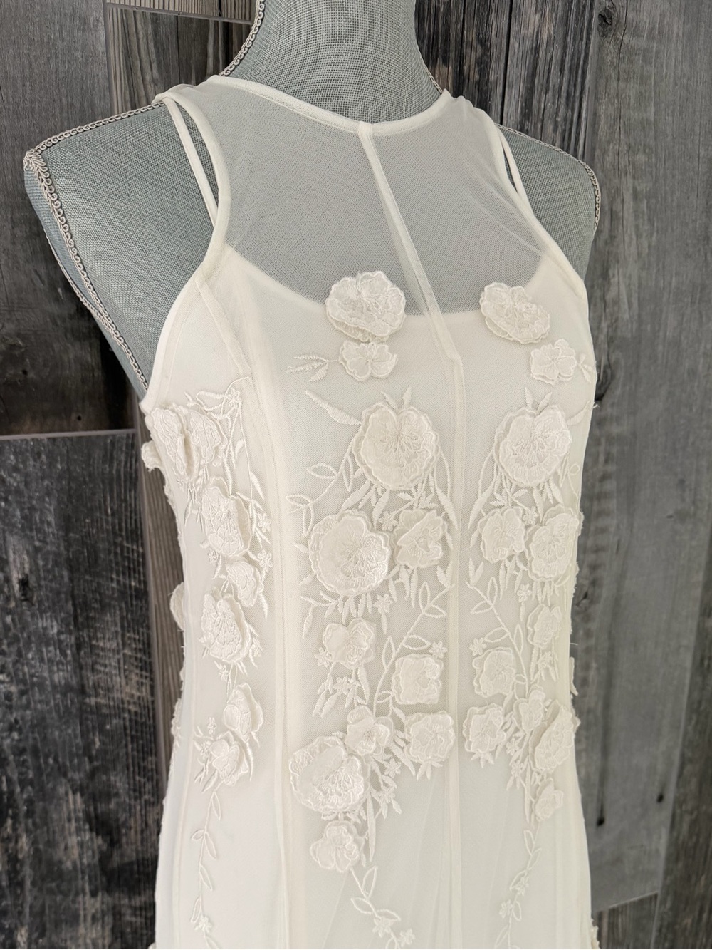 BHLDN Calla Sleeveless Tulle Floral Appliqué Maxi Dress - Picture 4 of 15